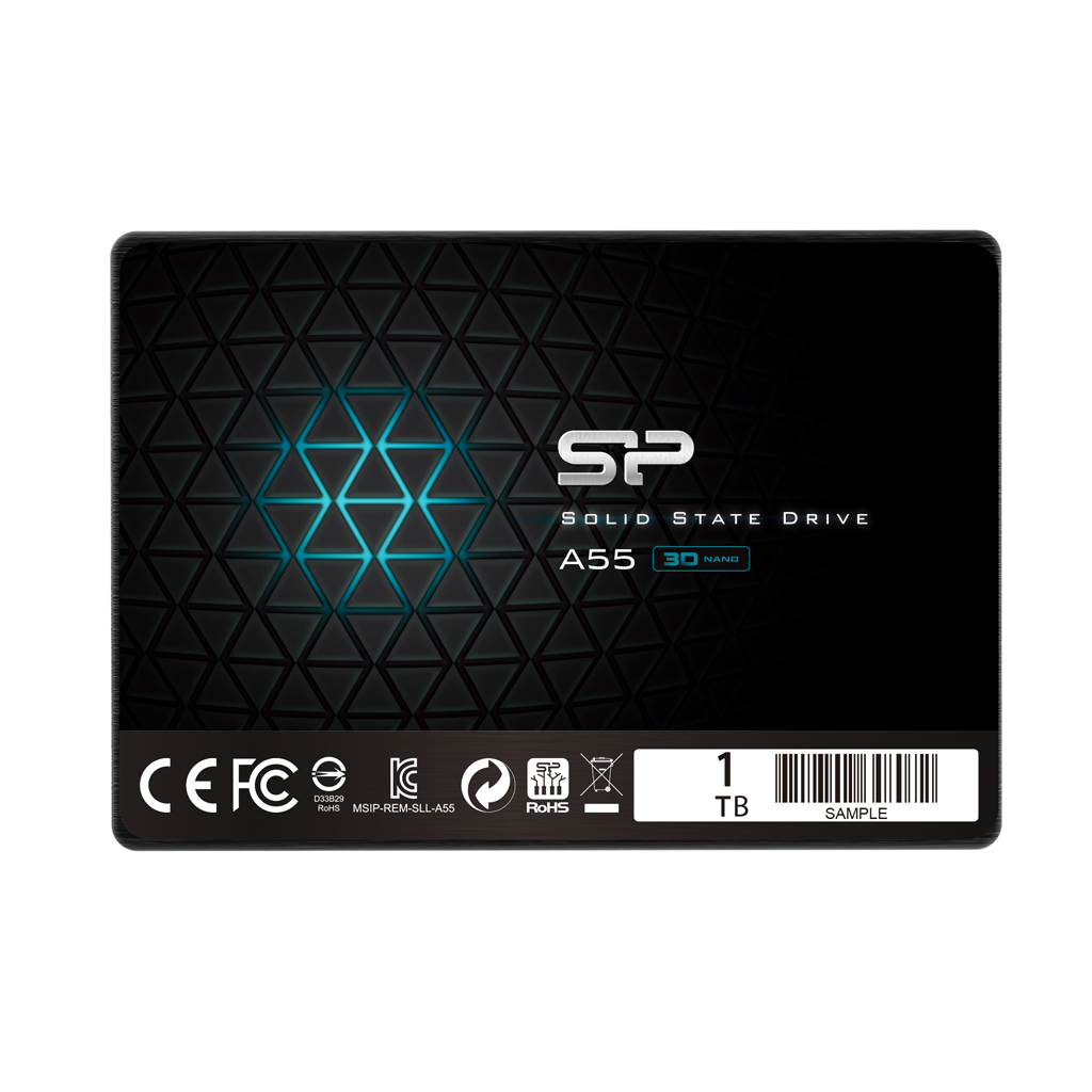 SILICON POWER 2.5&quot; SATA SSD, A55, 1 To, TLC, std