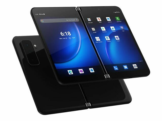 Microsoft Surface Duo 2 - Obsidien - 5G smartphone - RAM 8 Go - 256 Go - GSM - Écran 8.3 &quot; 2688 x 1892 pixels - Écran 5.8&quot; OEL 1344 x 1892 pixels - Android 11 - double écran - double SIM nano