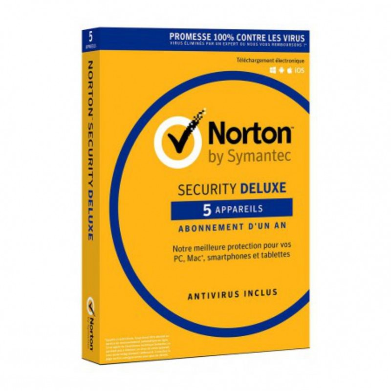 NORTON SECURITY DELUXE 3.0 FA 1 utilisateur 5 postes 12 mois Afrique