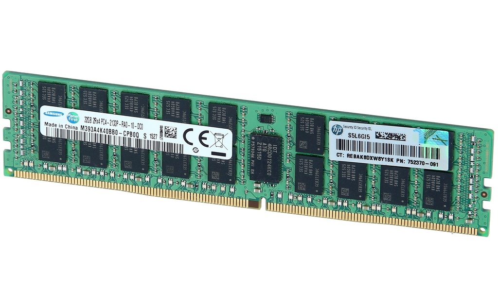 HPE 32GB (1x32GB) Dual Rank x4 DDR4-2133 CAS-15-15-15 Registered module de mémoire 32 Go 1 x 32 Go 2133 MHz ECC