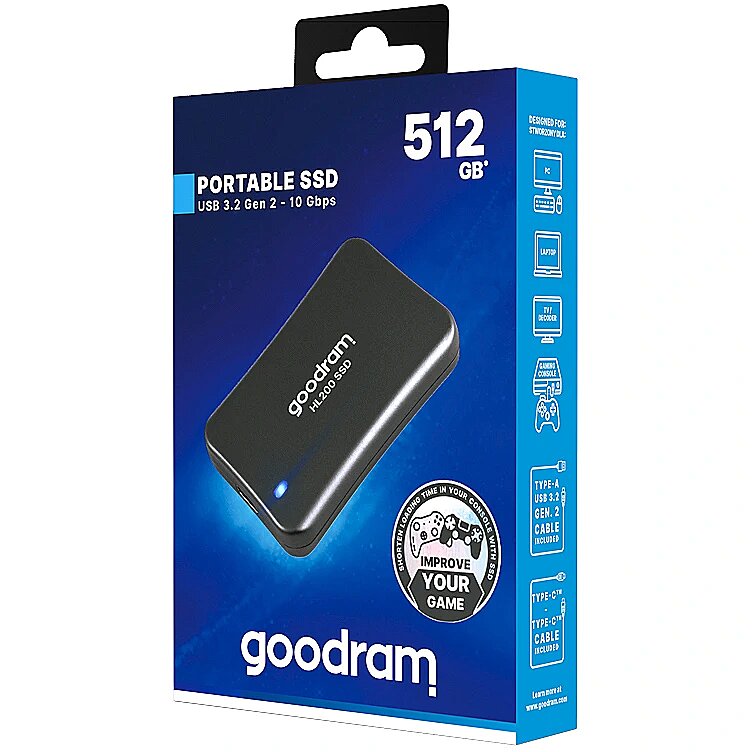 GOODRAM SSD HL200 512GB USB 3.2 EXTERNE