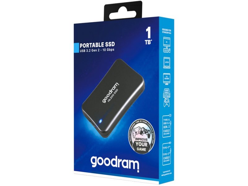 GOODRAM SSD HL200 1TB USB 3.2 EXTERNAL